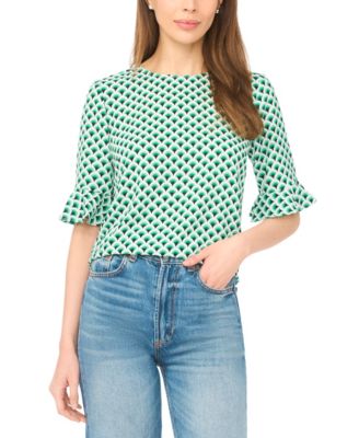 CeCe - Women's Short-Sleeve Ruffle Cuff Blouse