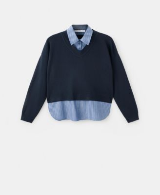 MANGO - Women's Combined Shirt Sweater