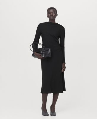 MANGO - Women's Ruched Midi Dress