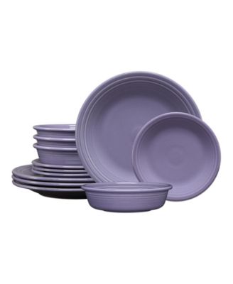 Lavender Classic Rim 12-Pc. Dinnerware Set, Service For 4 image
