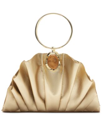Arezzo - Ravena Small Gold-Tone Ring Handle Clutch