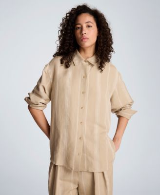 Kenneth Cole - Women's Drop Shoulder Boyfriend Shirt