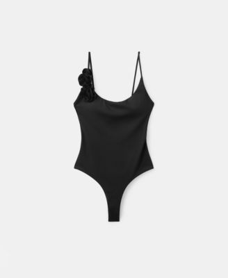 MANGO - Women's Floral Strap Swimsuit