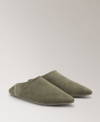 MANGO - Women's Stitching Detail Leather Clogs