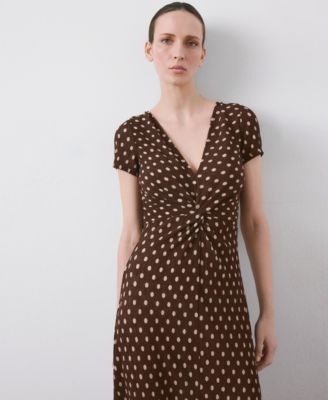 MANGO - Women's Printed Midi-Dress