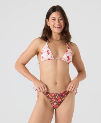 Women's Cherry Printed Tie-Sides Swim Bottoms image