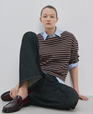 MANGO - Women's Striped Boatneck Sweatshirt