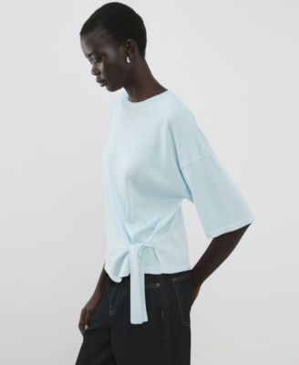 MANGO - Women's Bow Knit Sweater