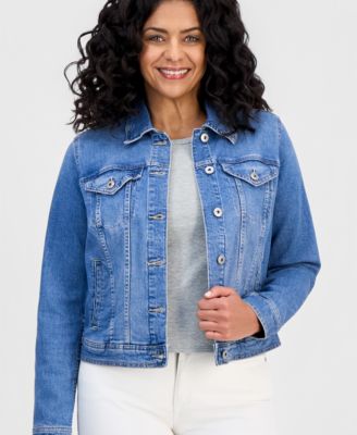 Style & Co - Petite Classic Denim Trucker Jacket