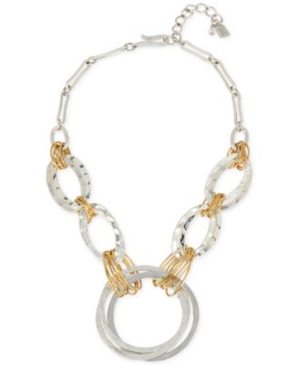 Robert Lee Morris Soho - Two-Tone Large Link Statement Necklace