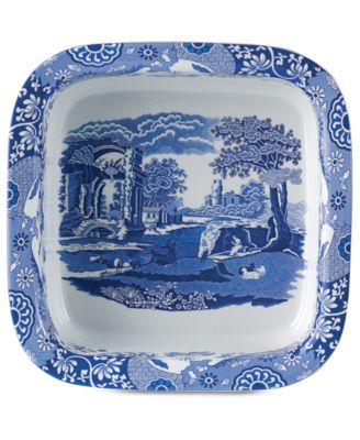 Spode - "Blue Italian" Square Dish, 10"