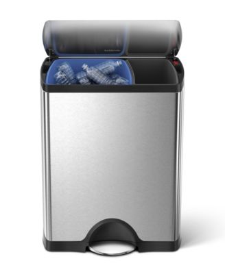 simplehuman - Trash Can, Deluxe Rectangular Recycler 46L