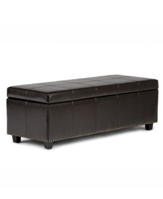 Simpli Home - Kingsley Large Storage Ottoman