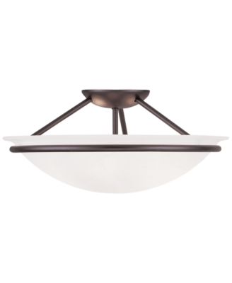Livex - Newburge Bronze Semi Flush Ceiling Lamp