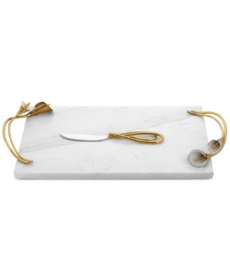 Calla Lily Large Cheeseboard and Knife, Set Of 2 image