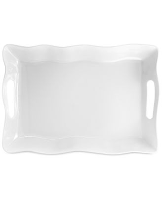Q Squared - Ruffle Melamine 20" x 14" Rectangular Tray