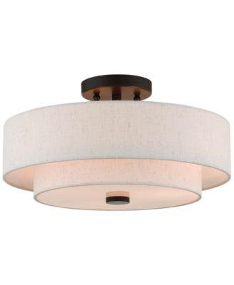 Livex - Claremont 3-Light Semi Flush Mount