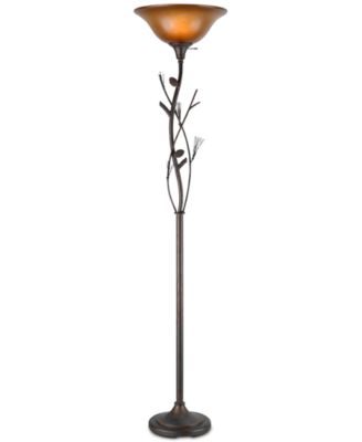 Cal Lighting - 150W 3-Way Pinecone Torch with Glass Shade