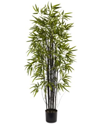 Nearly Natural - 5' Artificial Black Bamboo Tree