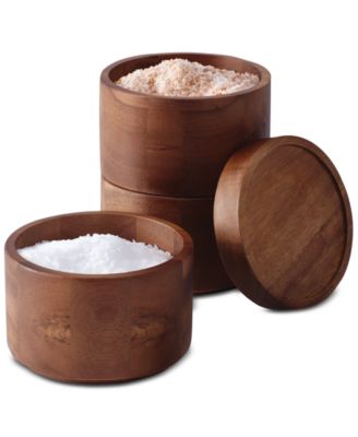 Rachael Ray - Tools and Gadgets Wooden 3-Tier Stacking Salt Box