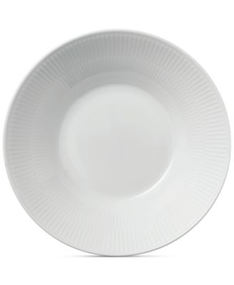 White Fluted Pasta Bowl  image