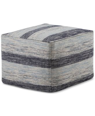 Simpli Home - Restin Square Pouf, Quick Ship