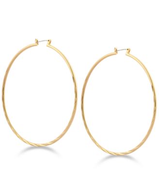 GUESS - Textured Hoop Earrings