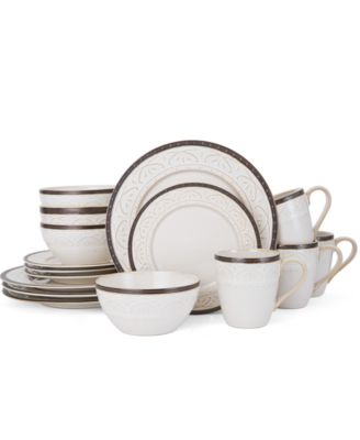 Pfaltzgraff - 16-Pc. Promenade Scroll Dinnerware Set