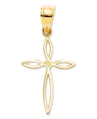 Macy's - 14k Gold Charm, Passion Cross Charm