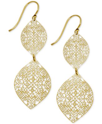 Essentials - Filigree Double Drop Earrings in Gold-Plate