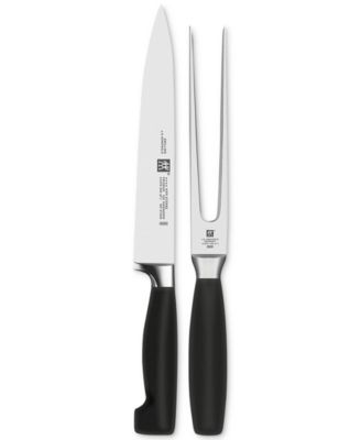 ZWILLING - Zwilling J.A. Henckels Four Star Carving Knife & Fork 2-Pc. Set