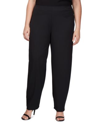Alex Evenings - Plus Size Slim-Leg Crepe Pants