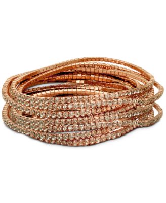 GUESS - 10-Pc. Set Crystal Stretch Bracelets