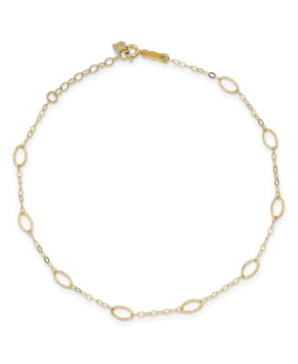 Macy's - Oval Anklet in 14k Yellow Gold