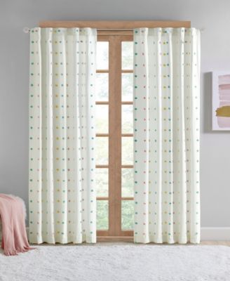 Intelligent Design - Stella Dot 50" x 84" Cotton Metallic Gold Embroidered Window Panel with Lining