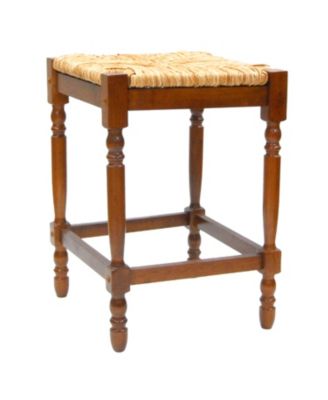 Carolina Living - French Country 24" Turned Leg Seat Stool, Quick Ship