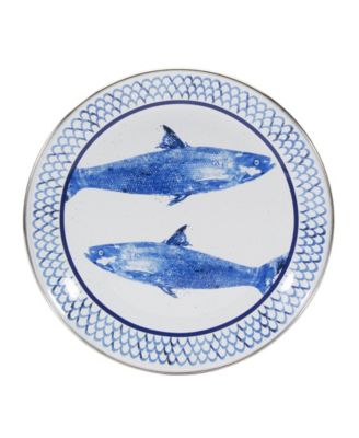 Fish Camp Enamelware Sandwich Plates, Set of 4 image