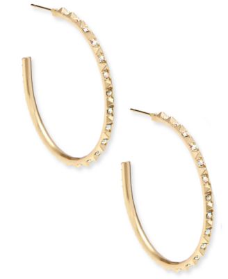 Kendra Scott - Medium Pav&eacute; C-Hoop Earrings, 1.7"