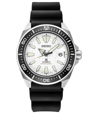 Seiko - Men's Automatic Prospex Black Silicone Strap Watch 44mm