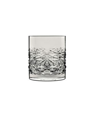 Mixology 12.75 Oz Textures Double Old Fashion Glasses, Set of 4 image