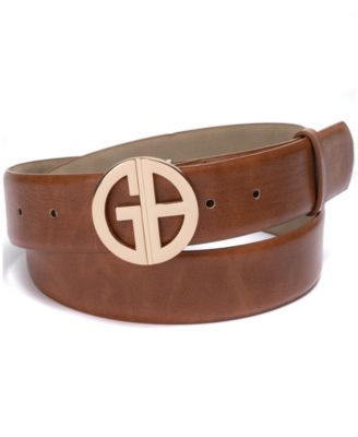 Giani Bernini - Signature-Buckle Panel Belt