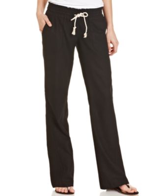 Roxy - Juniors' Oceanside Wide-Leg Drawstring Pants