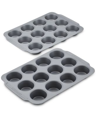Farberware - Nonstick Bakeware Double Batch Muffin and Cupcake Pan Set, 2-Piece