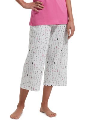 Women's Sleepwell Printed Knit Capri Pajama Pant Made with Temperature Regulating Technology image
