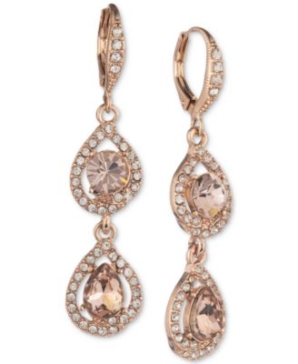 Givenchy - Crystal Pear-Shape Double Drop Earrings