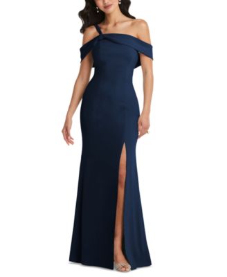 After Six - One-Shoulder Slit-Font Gown