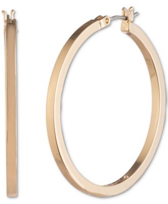 KARL LAGERFELD PARIS - Gold-Tone Medium Hoop Earrings, 1.45"