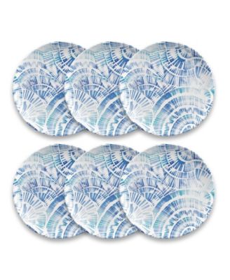 Coastal Scallops 6-Piece Salad Plate Set, 8.5" image