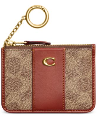 COACH - Signature Coated Canvas Skinny Mini Wallet
