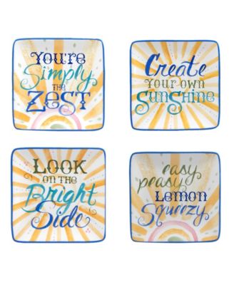 Lemonade Canape Plates, Set of 4 image